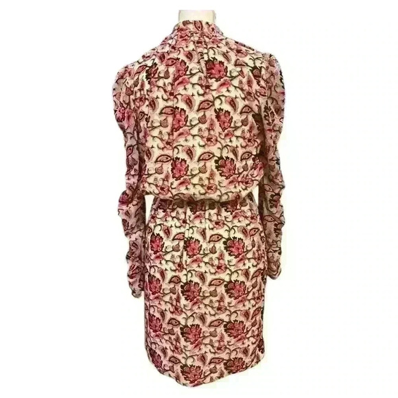 ML Monique Lhuillier Printed Velvet Cocktail Dress Size 4 NWT - Picture 9 of 16